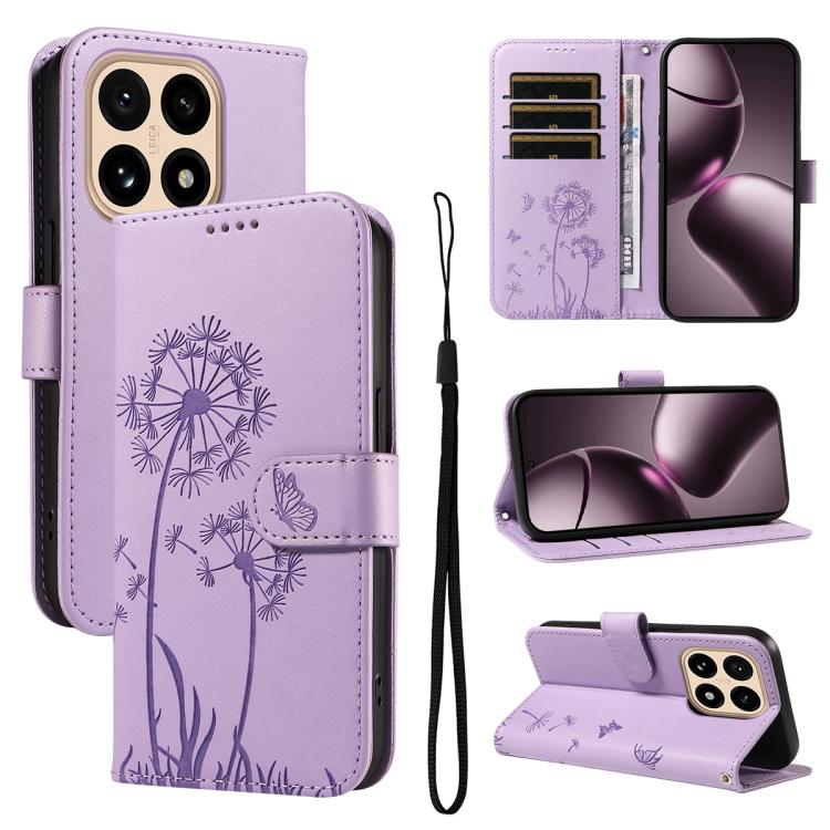 

For Xiaomi 15T 5G Dandelion Embossed Pattern Flip Leather Phone Case(Purple)