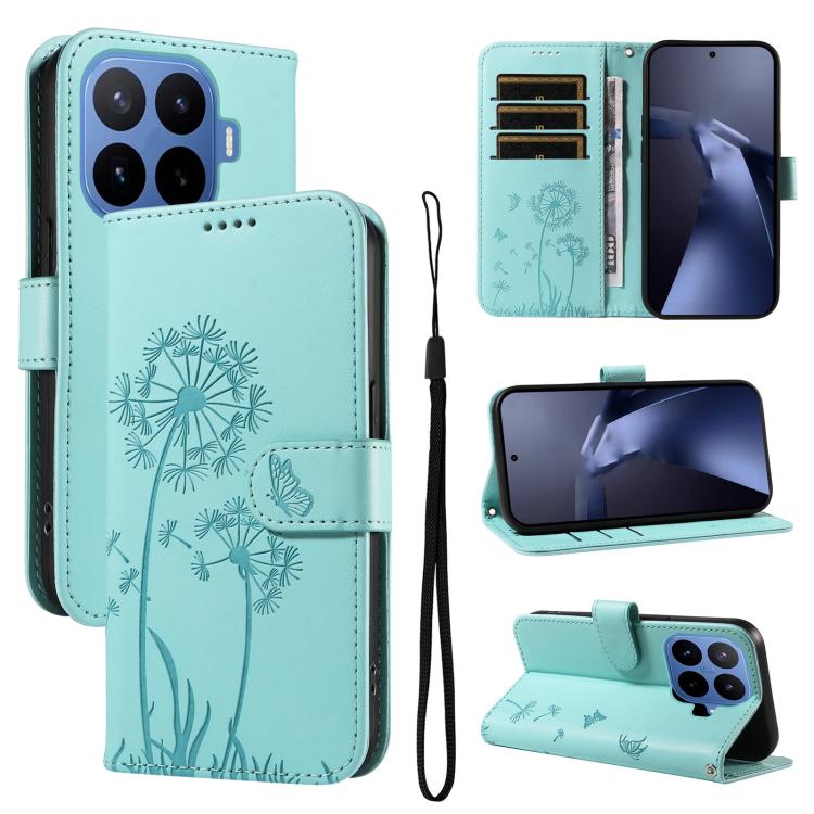 

For Xiaomi 17T 5G Global Dandelion Embossed Pattern Flip Leather Phone Case(Green)