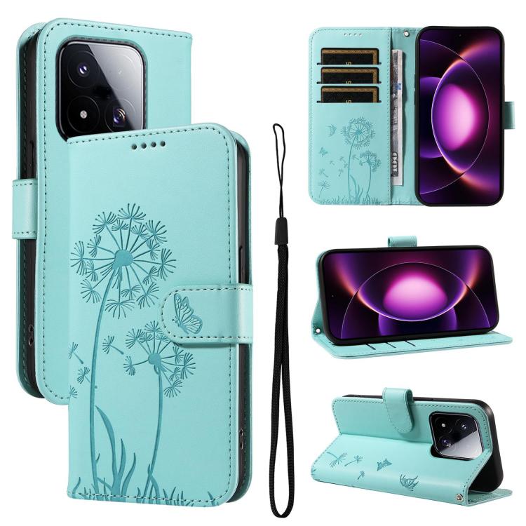 For Xiaomi 17 Max 5G Dandelion Embossed Pattern Flip Leather Phone Case(Green) — купить у Sunsky-online WW