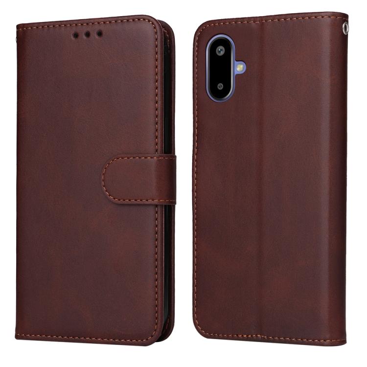 

For Samsung Galaxy F06 5G / M06 5G Classic Calf Texture Flip Leather Phone Case(Brown)