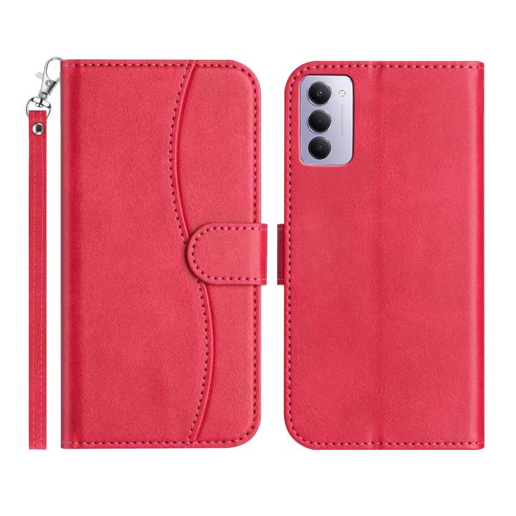 

For Redmi 15 5G / 4G EU 171mm Dual-Folded S-shape Leather Phone Case(Rose Red)