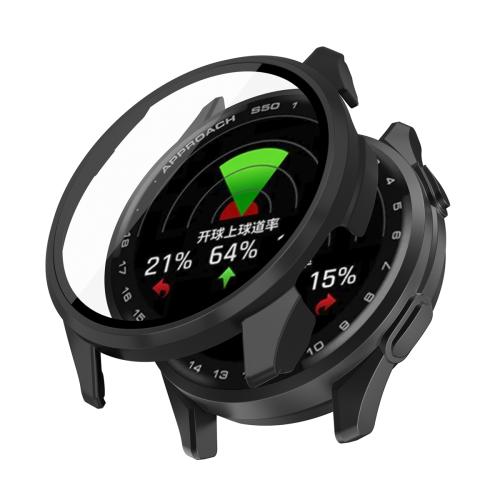 

For Garmin Approach S50 Tempered Film Integrated PC Watch Protective Case(Black)