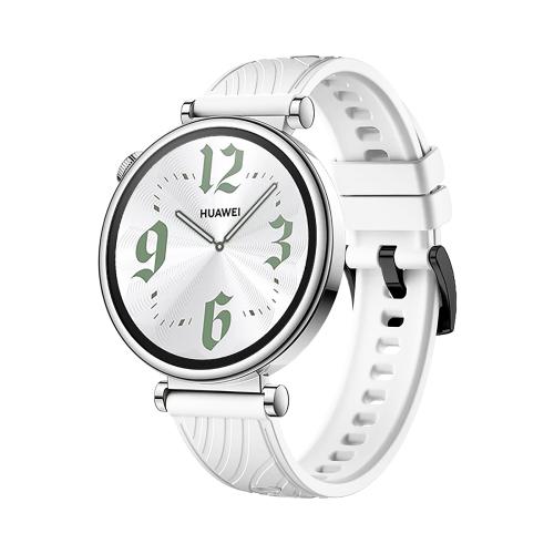 

Kalebol 18mm Universal Textured Silicone Black Buckle Strap(White)