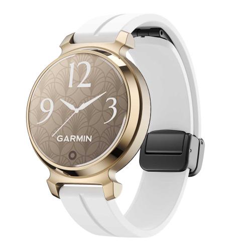 

For Garmin Lily 2 14mm Kalebol Magnetic Buckle Silicone Strap(White)