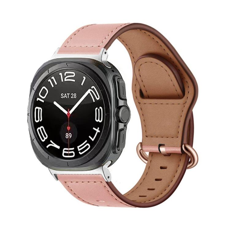 

For Samsung Galaxy Watch Ultra 47mm Kalebol Genuine Leather Watch Band(Pink)