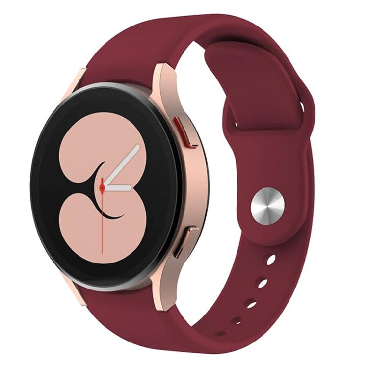 

For Samsung Galaxy Watch 7 / 6 / 5 / 4 Kalebol Reverse Buckle Silicone Watch Band(Wine Red)