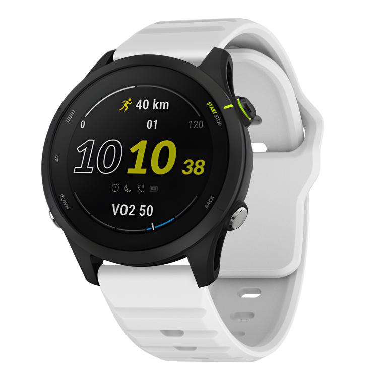 

22mm Kalebol Wave Pattern Studded Buckle Silicone Watch Band(White)