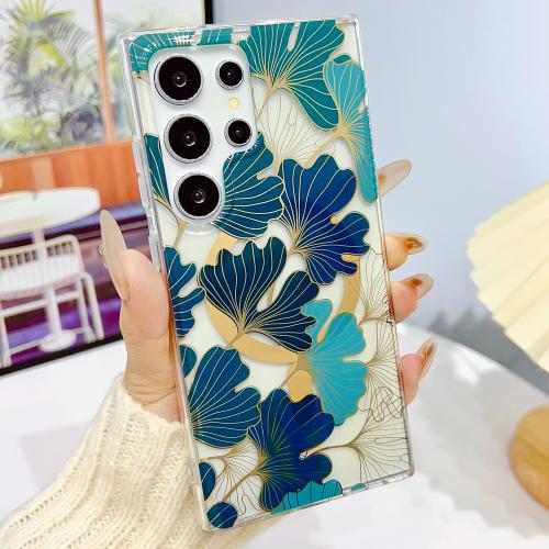 

For Samsung Galaxy S25 Ultra 5G Dual-side Laminating IMD MagSafe Phone Case(Leaves)