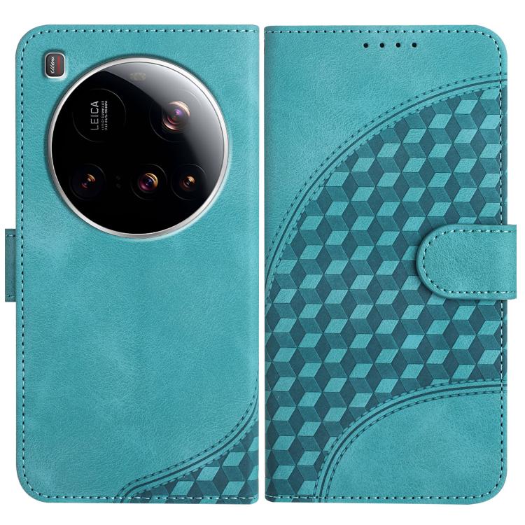 

For Xiaomi 15 Ultra Elephant Head Embossed Phone Leather Case with Lanyard(Light Blue)