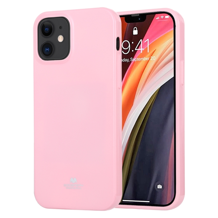 

For iPhone 12 mini GOOSPERY JELLY TPU Shockproof and Scratch Protective Case(Pink)