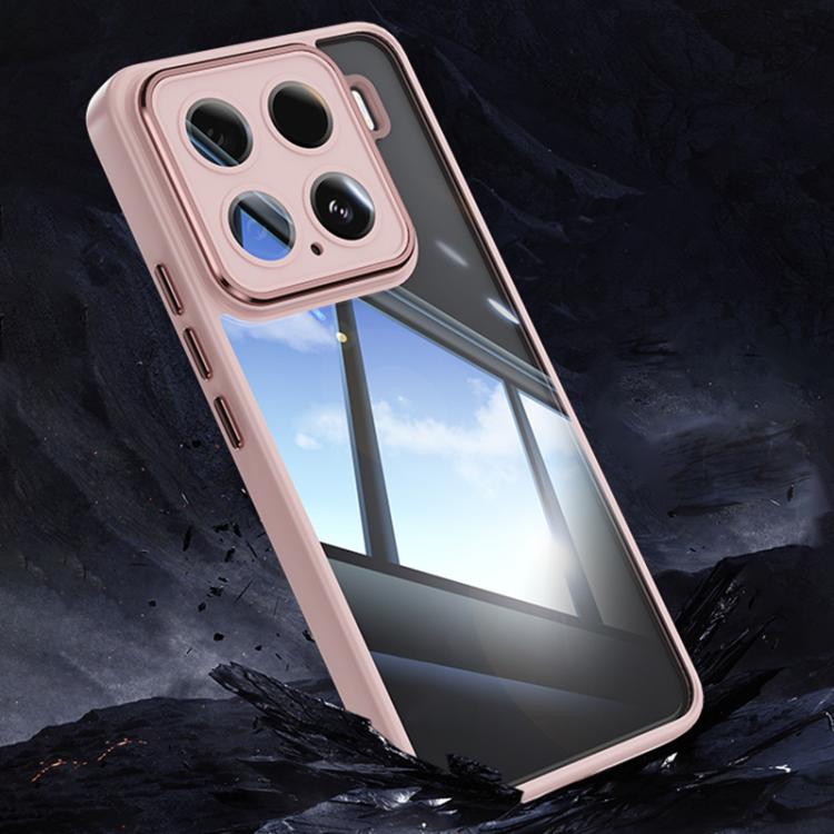 

For Xiaomi 15 Acrylic Hybrid TPU Armor Shockproof Phone Case(Pink)