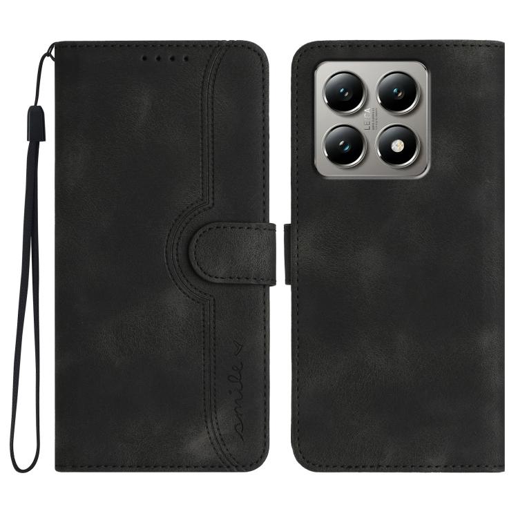 

For Xiaomi 15T 5G Heart Pattern Skin Feel Leather Phone Case(Black)