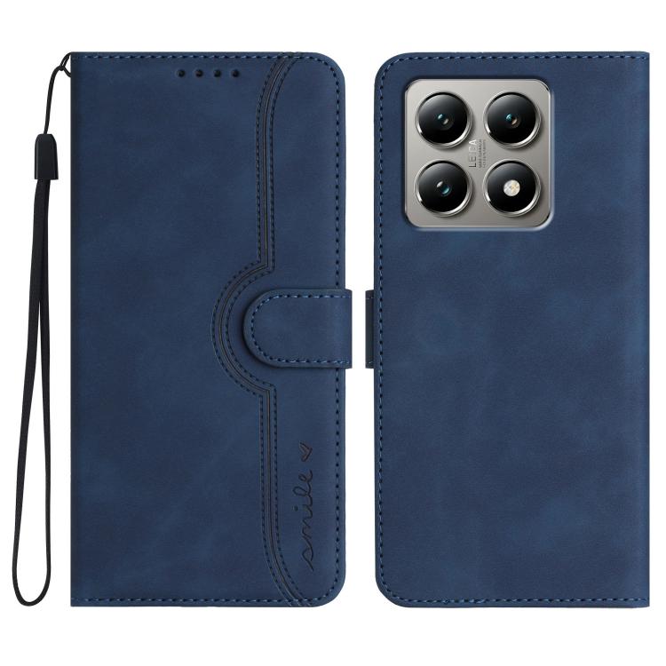 

For Xiaomi 15T Pro 5G Heart Pattern Skin Feel Leather Phone Case(Royal Blue)