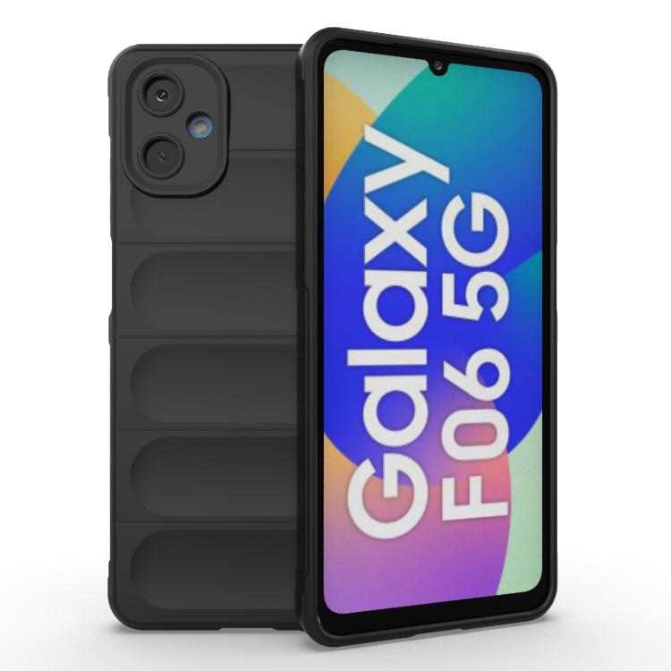 

For Samsung Galaxy F06 5G Magic Shield TPU + Flannel Phone Case(Black)