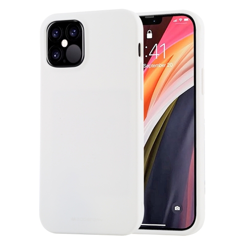 

For iPhone 12 / 12 Pro GOOSPERY SOFT FEELING Liquid TPU Shockproof Soft Case(White)