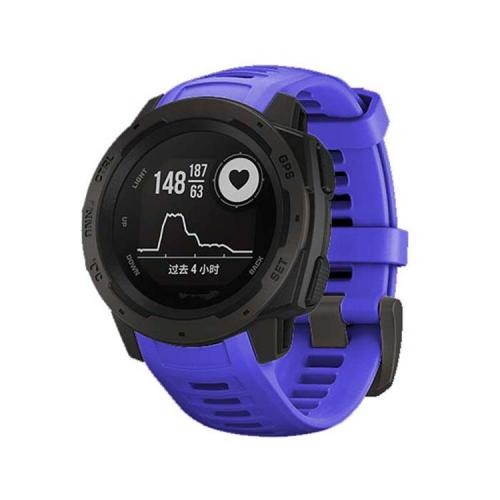 

For Garmin Instinct 22mm Kalebol Steel Buckle Silicone Watch Band(Royal Blue)