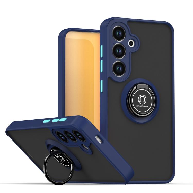 

For Samsung Galaxy S25 / S24 5G Q Shadow 1 Series TPU + PC Phone Case with Ring(Royal Blue)