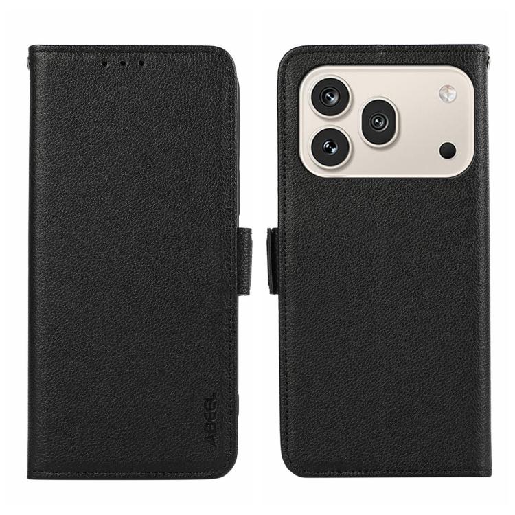 

For Honor 600 / 600 Pro Global ABEEL Side-Magnetic Litchi Pattern Leather RFID Phone Case(Black)