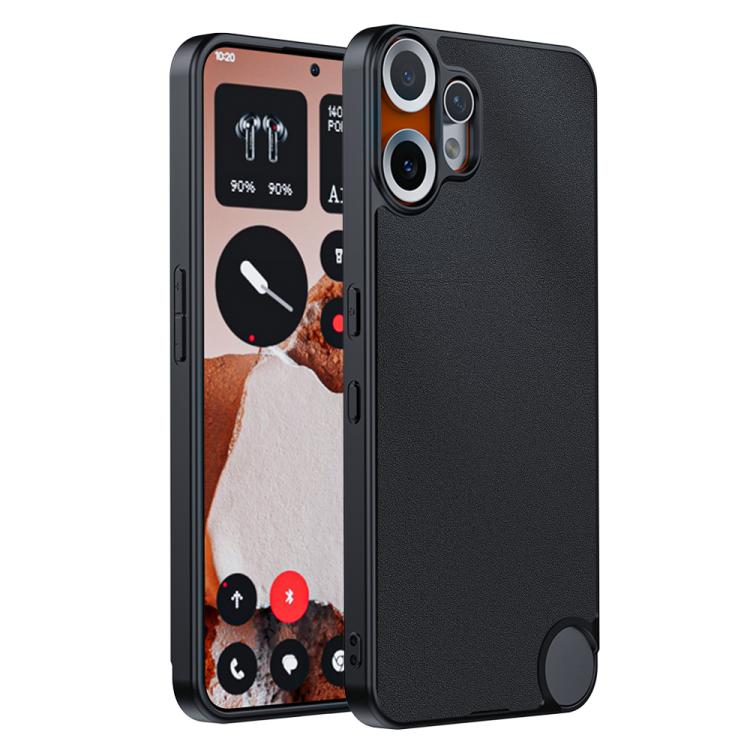 

For Nothing CMF Phone 2 Pro Ultra-thin Plain Skin Leather Phone Case(Black)