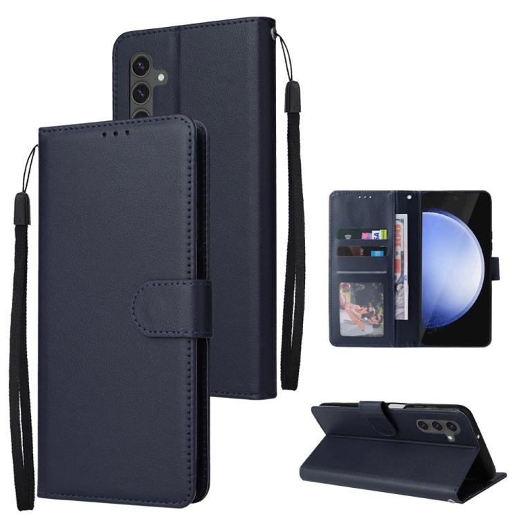 

For Samsung Galaxy S25 FE 5G 3-Card Slots Multifunctional Leather Phone Case(Blue)