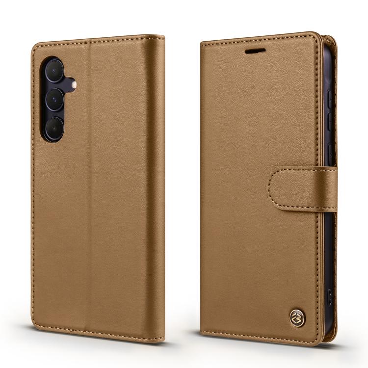 

For Samsung Galaxy A55 5G Forwenw F6 Series RFID Leather Phone Case(Brown)