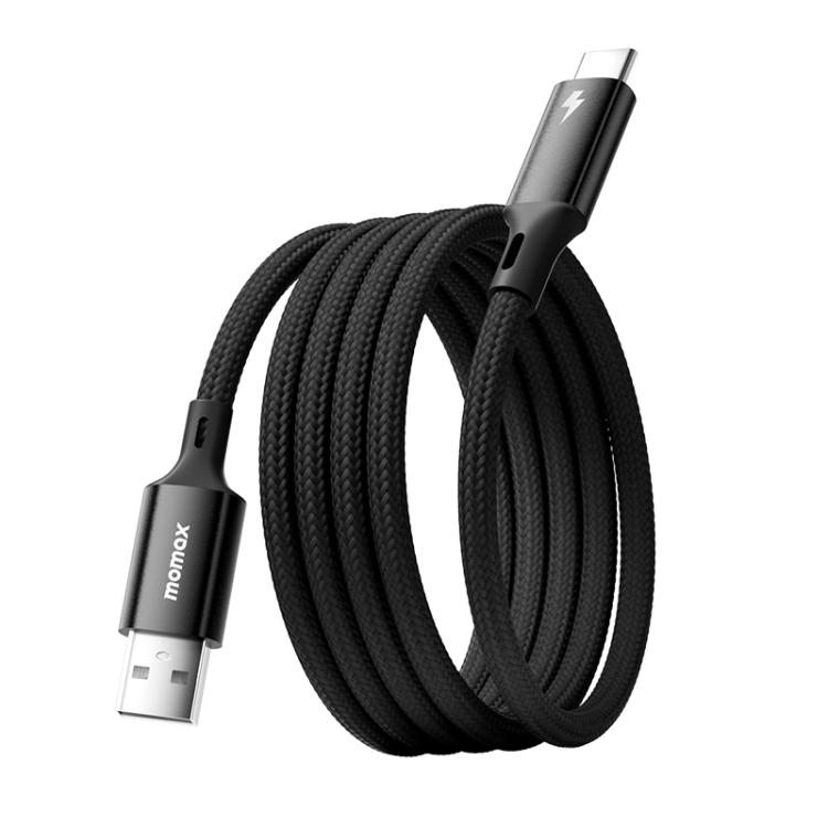 

MOMAX DA60 66W USB to USB-C / Type-C Magnetic Braided Fast Charging Cable, Length:1m(Black)