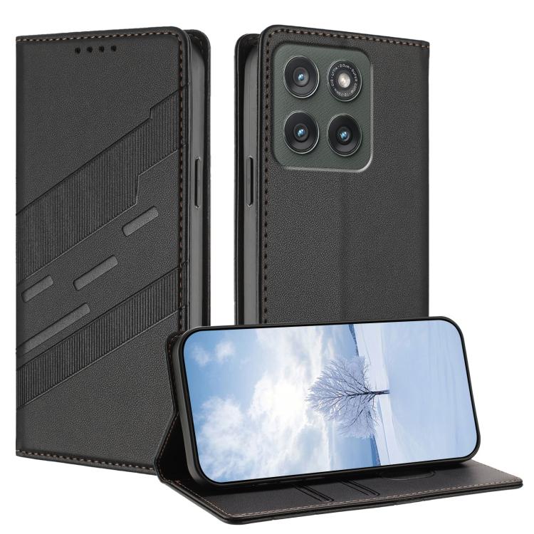 For Motorola Edge 5G 2026 Embossed Multi-functional Wallet Retro Leather Phone Case(Black)
