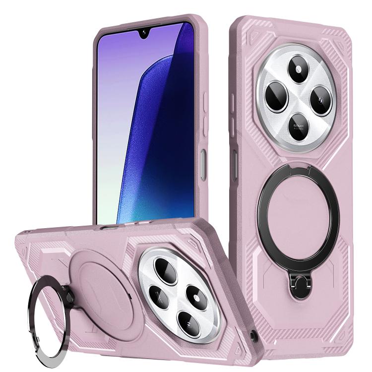 

For Redmi 14C 4G Frosted MagSafe Holder Phone Case(Pink)