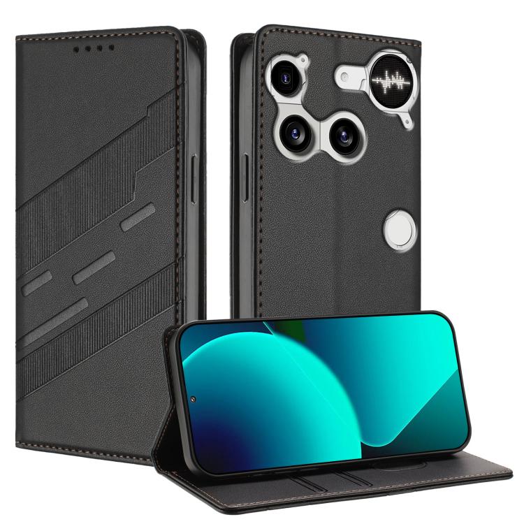 

For Nothing Phone 3 Embossed Multi-functional Wallet Retro Leather Phone Case(Black)