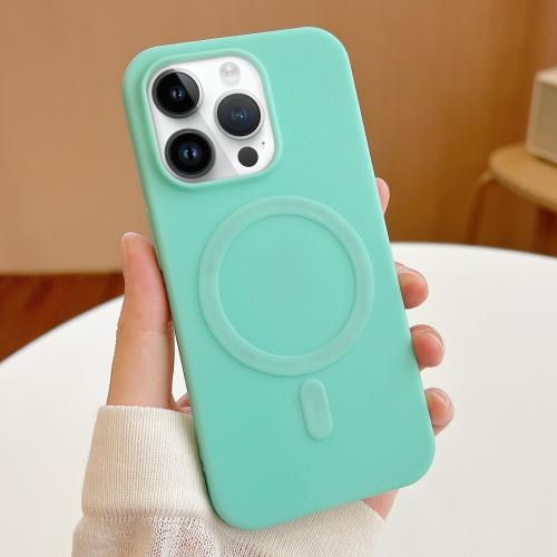 

For iPhone 14 Pro Stripe MagSafe TPU Phone Case(Mint Green)