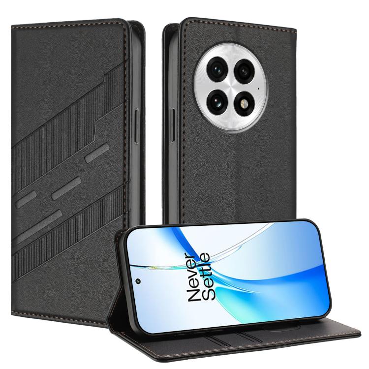 

For OnePlus 13 Embossed Multi-functional Wallet Retro Leather Phone Case(Black)