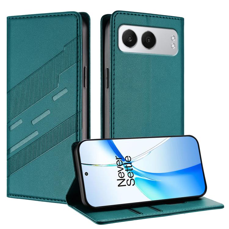 

For OnePlus Nord 4 Embossed Multi-functional Wallet Retro Leather Phone Case(Dark Green)