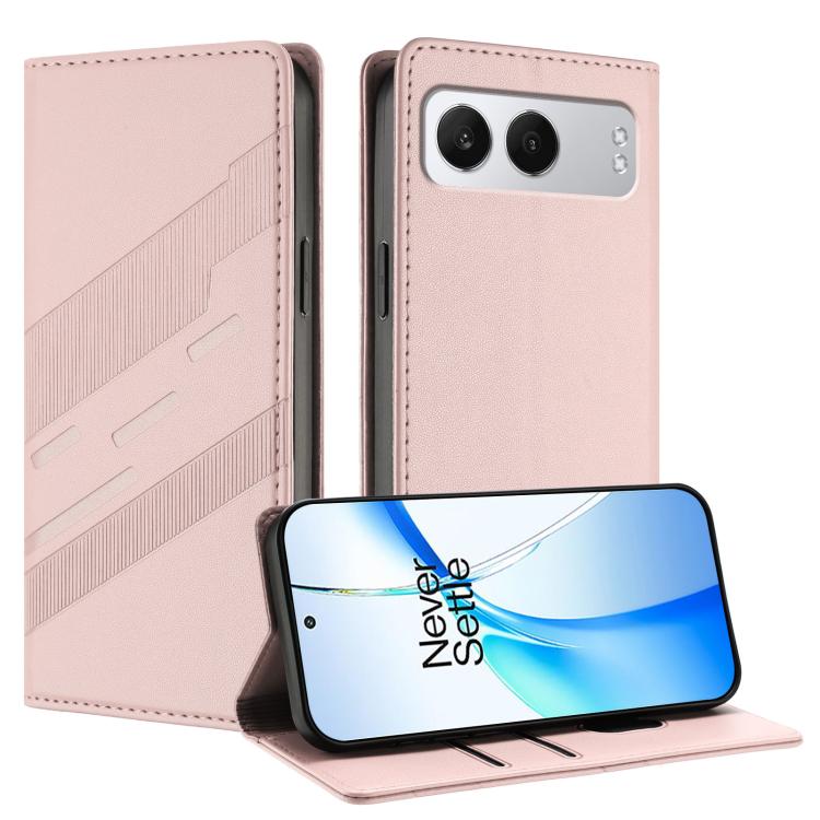 

For OnePlus Nord 4 Embossed Multi-functional Wallet Retro Leather Phone Case(Pink)
