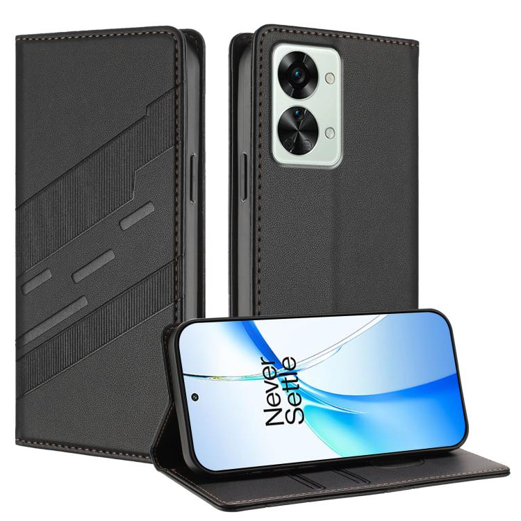 

For OnePlus Nord 2T 5G Embossed Multi-functional Wallet Retro Leather Phone Case(Black)