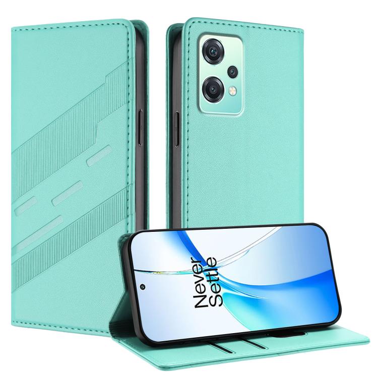 

For OnePlus Nord CE2 Lite 5G Embossed Multi-functional Wallet Retro Leather Phone Case(Mint Green)