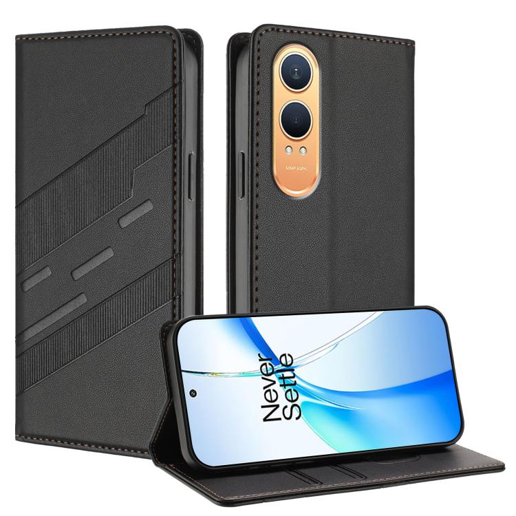 

For OnePlus Nord CE4 Lite Embossed Multi-functional Wallet Retro Leather Phone Case(Black)