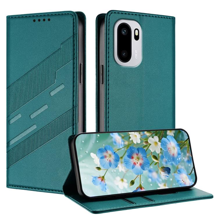 For OnePlus Ace 6 / 6T / 15R 5G Embossed Multi-functional Wallet Retro Leather Phone Case(Dark Green)