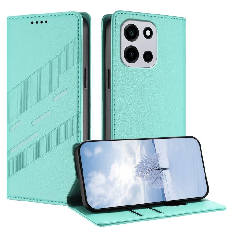 For OnePlus Nord 6 5G / Turbo 6 Embossed Multi-functional Wallet Retro Leather Phone Case(Mint Green)