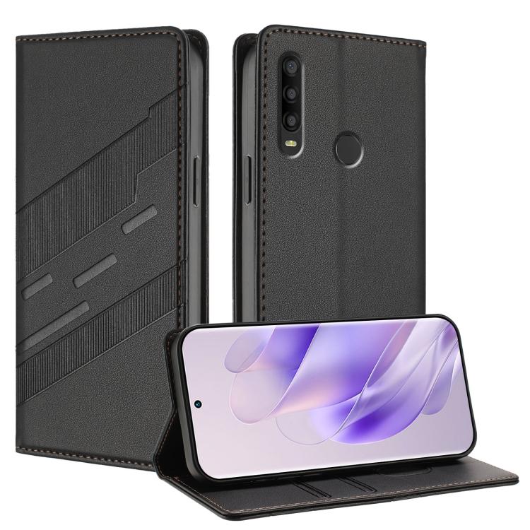 

For TCL L10+ / L10 Lite / T Pro Embossed Multi-functional Wallet Retro Leather Phone Case(Black)
