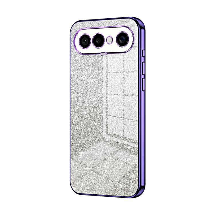 

For vivo S50 Pro mini Gradient Glitter Powder Electroplated Phone Case(Purple)