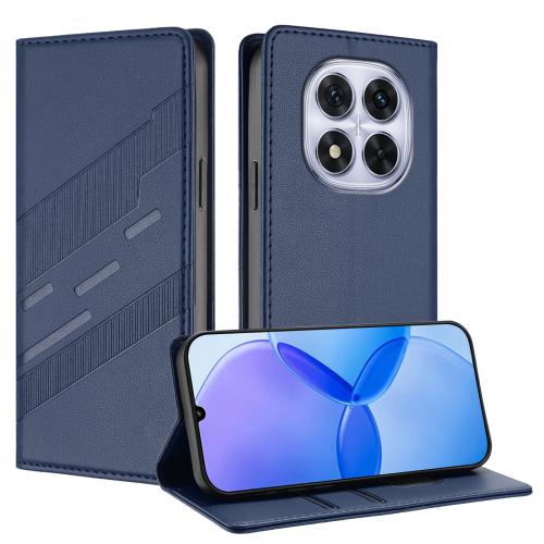 

For Redmi Note 14 Pro 5G Embossed Multi-functional Wallet Retro Leather Phone Case(Dark Blue)