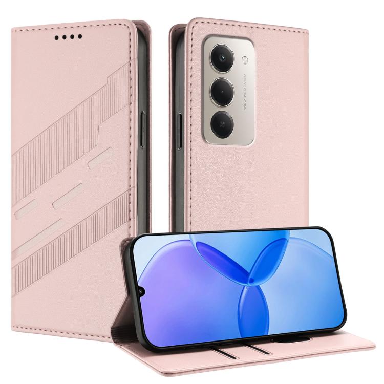 

For Redmi 15 5G Global / 15 4G SEA Embossed Multi-functional Wallet Retro Leather Phone Case(Pink)