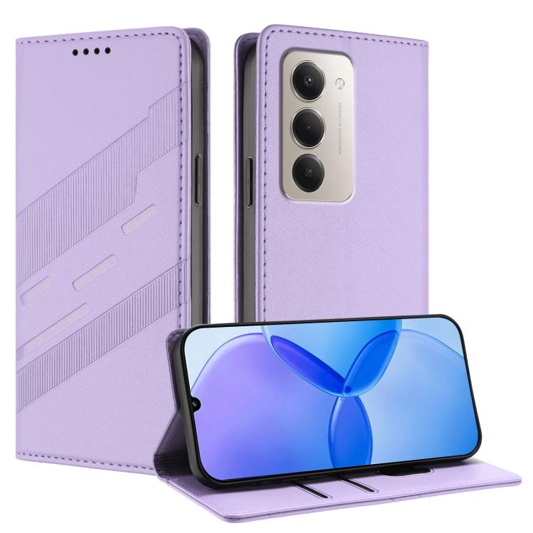 For Redmi 15 5G / 4G EU 171mm Embossed Multi-functional Wallet Retro Leather Phone Case(Light Purple)
