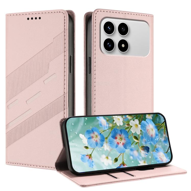 

For Redmi K90 / Poco F8 Pro 5G Global Embossed Multi-functional Wallet Retro Leather Phone Case(Pink)