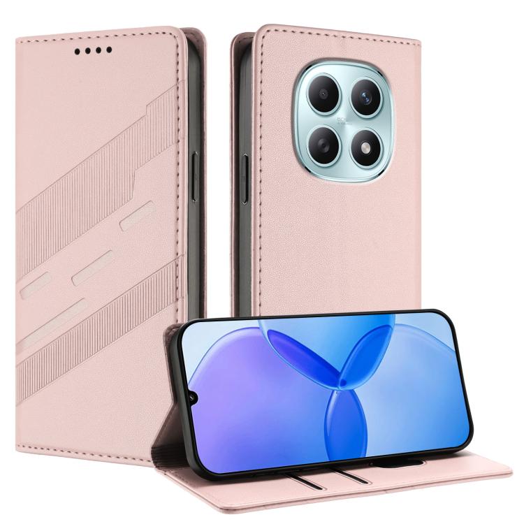 

For Redmi Note 15 5G / 4G Global 164mm Embossed Multi-functional Wallet Retro Leather Phone Case(Pink)