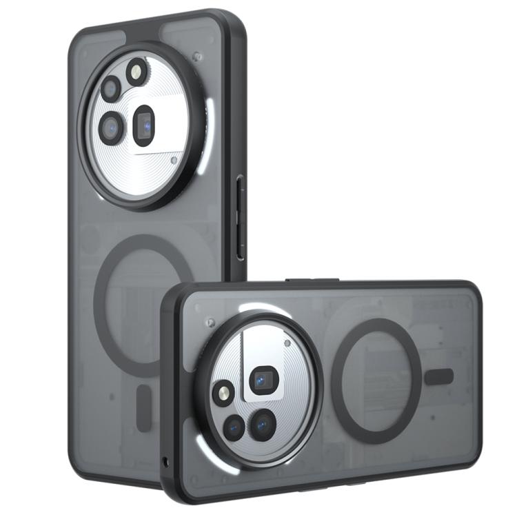 

For Nothing Phone 3a Pro Armor MagSafe PC Hybrid TPU Phone Case(Frosted Black)