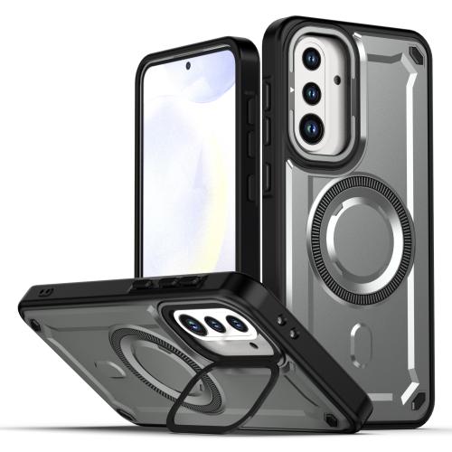 

For Samsung Galaxy A56 5G MagSafe PC Phone Case with Lens Holder(Grey)