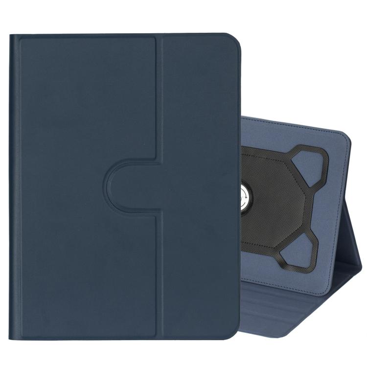 

9-10 inch Voltage Silicone 360 Rotation Leather Tablet Case(Dark Blue)