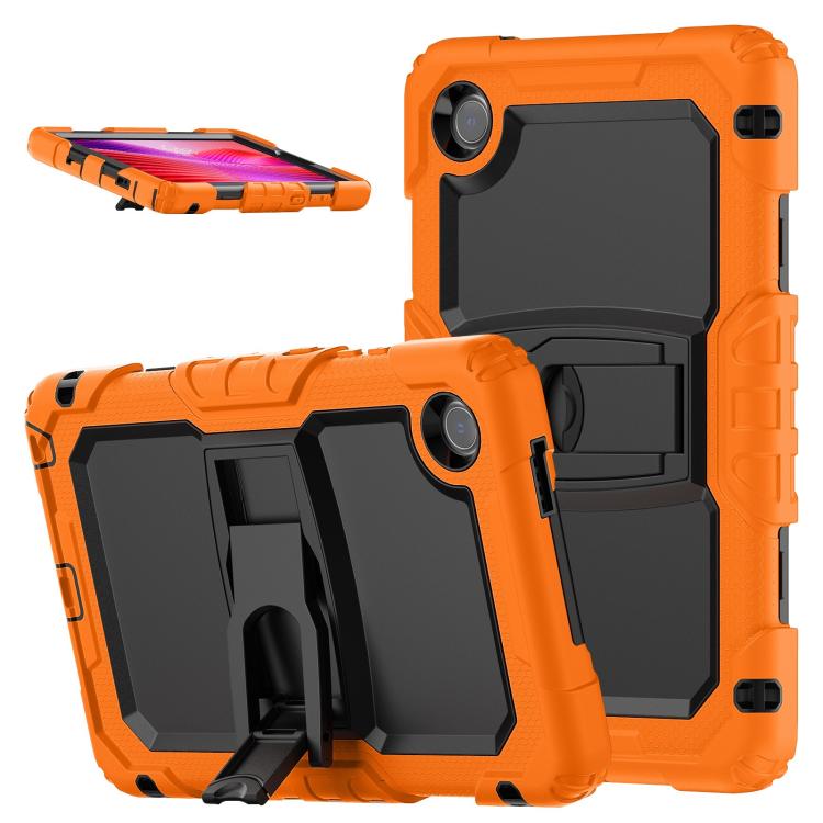 

For Lenovo Tab One / K9 TB305FU 2025 Silicone Hydric PC Tablet Case with Shoulder Strap & Holder(Orange)