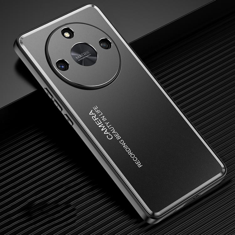 

For Honor X50 Frosted Metal Phone Case(Black)